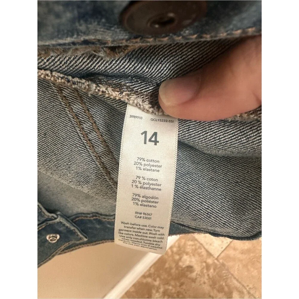 OshKosh B'gosh Kids Blue Denim Jacket Size 14